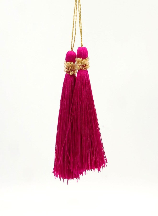 PATWA TRADERS Silk Tassel Garland, 11 Colours, Pack of 12, for Jewellery, Saree, Dress, Home Decor, Accessories, Crafting (Pink) - Image 2